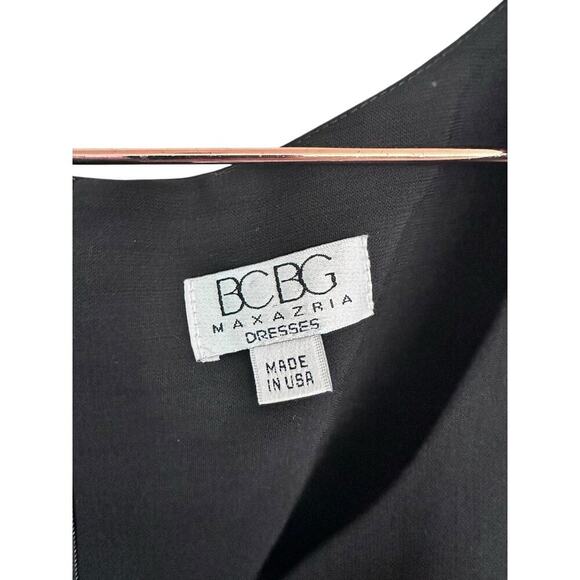 Vintage BCBGMAXAZRIA Women's Black Sleeveless Sheath Mini Dress Size 4 Y2K - Picture 8 of 14